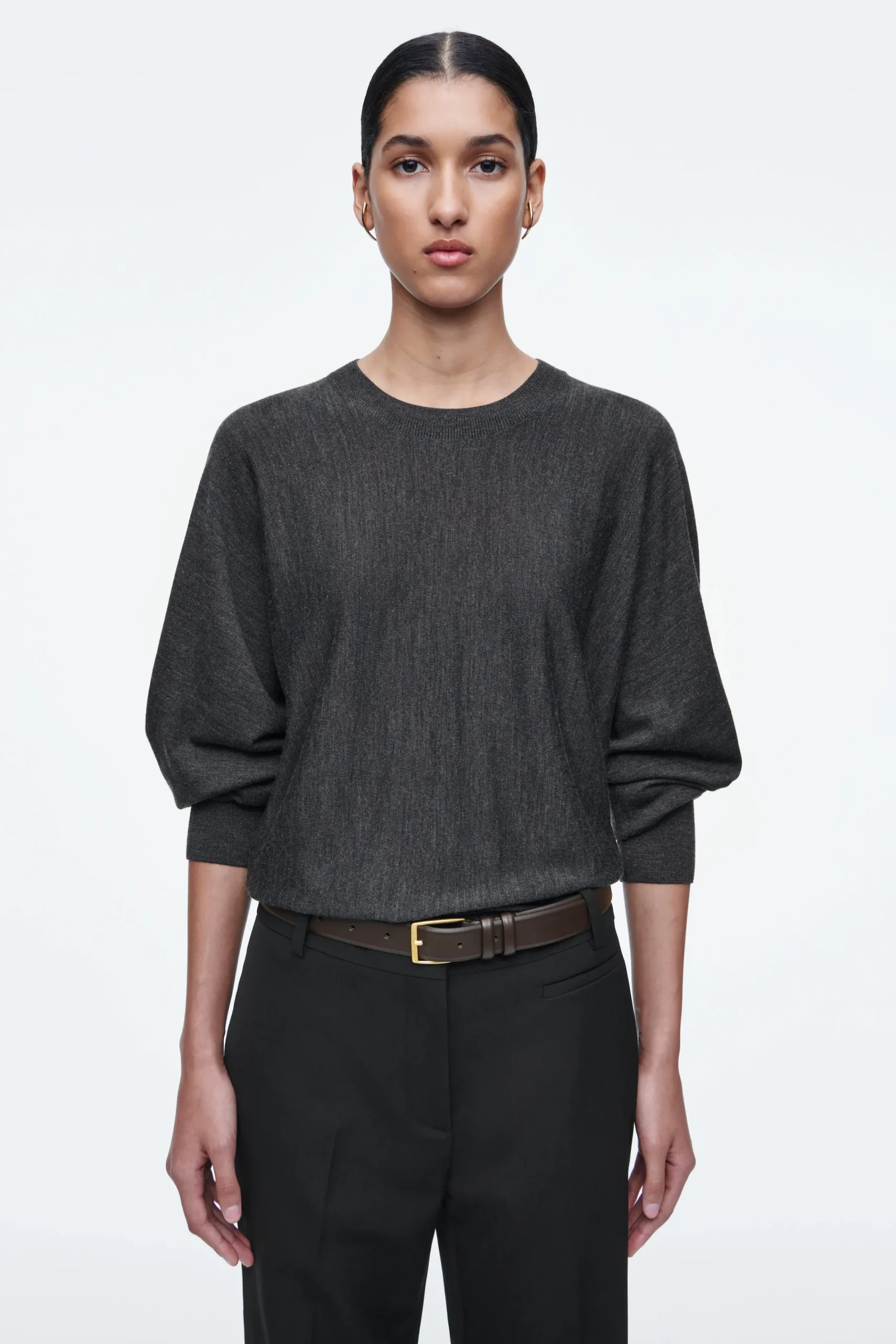 Damen COS Strickmode*ABGERUNDETER PULLOVER AUS MERINOWOLLE