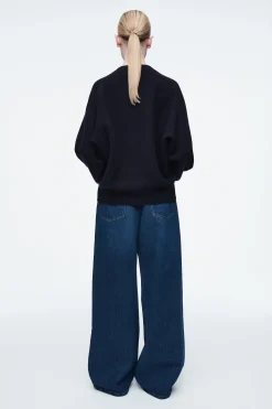 Damen COS Strickmode*ABGERUNDETER PULLOVER AUS DOUBLEFACE-WOLLE
