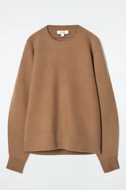 Damen COS Strickmode*ABGERUNDETER PULLOVER AUS DOUBLEFACE-WOLLE