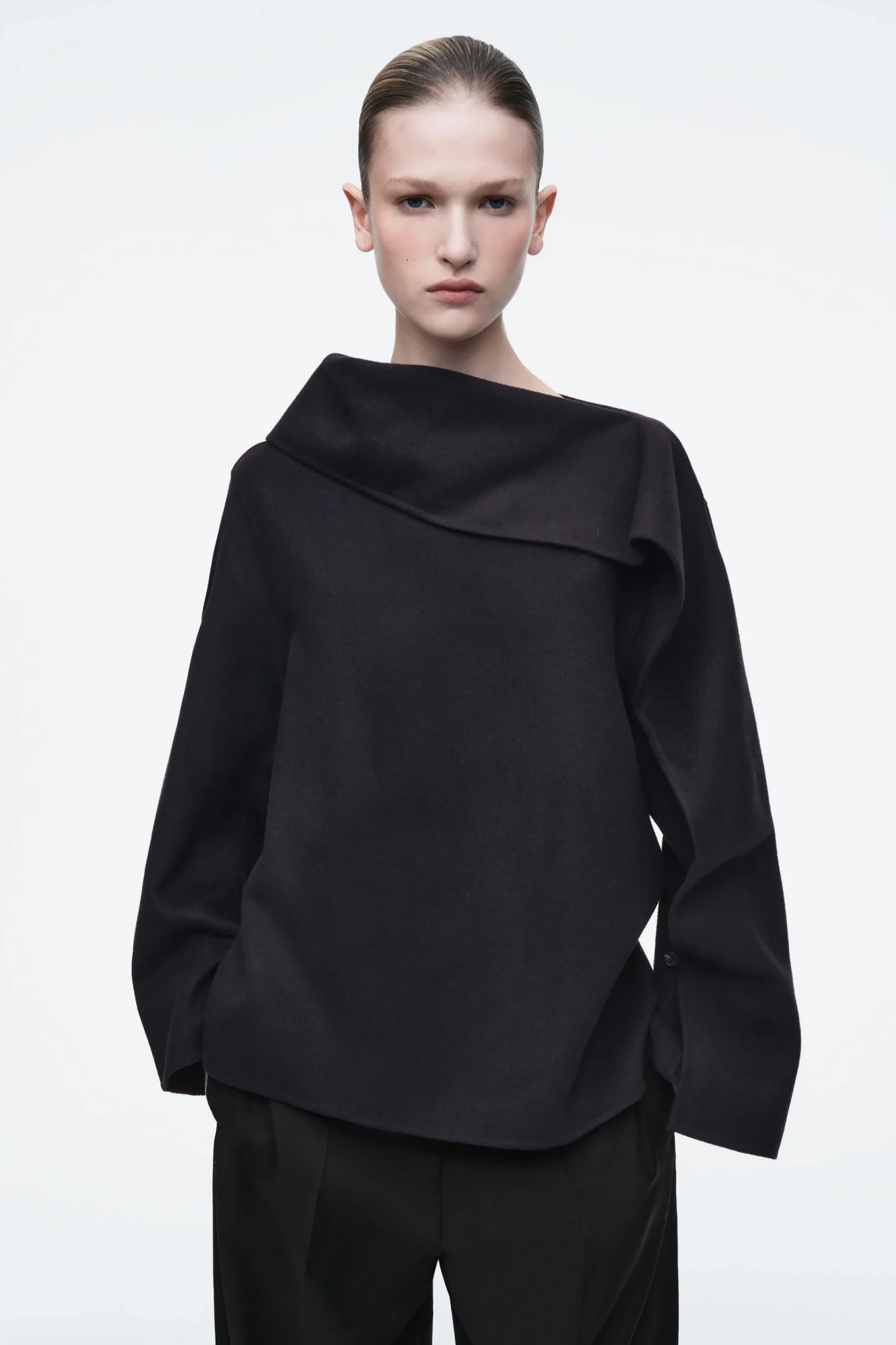 Damen COS Oberteile*ASYMMETRISCHES OBERTEIL AUS DOUBLEFACE-WOLLE