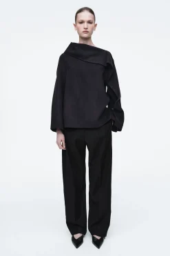 Damen COS Oberteile*ASYMMETRISCHES OBERTEIL AUS DOUBLEFACE-WOLLE