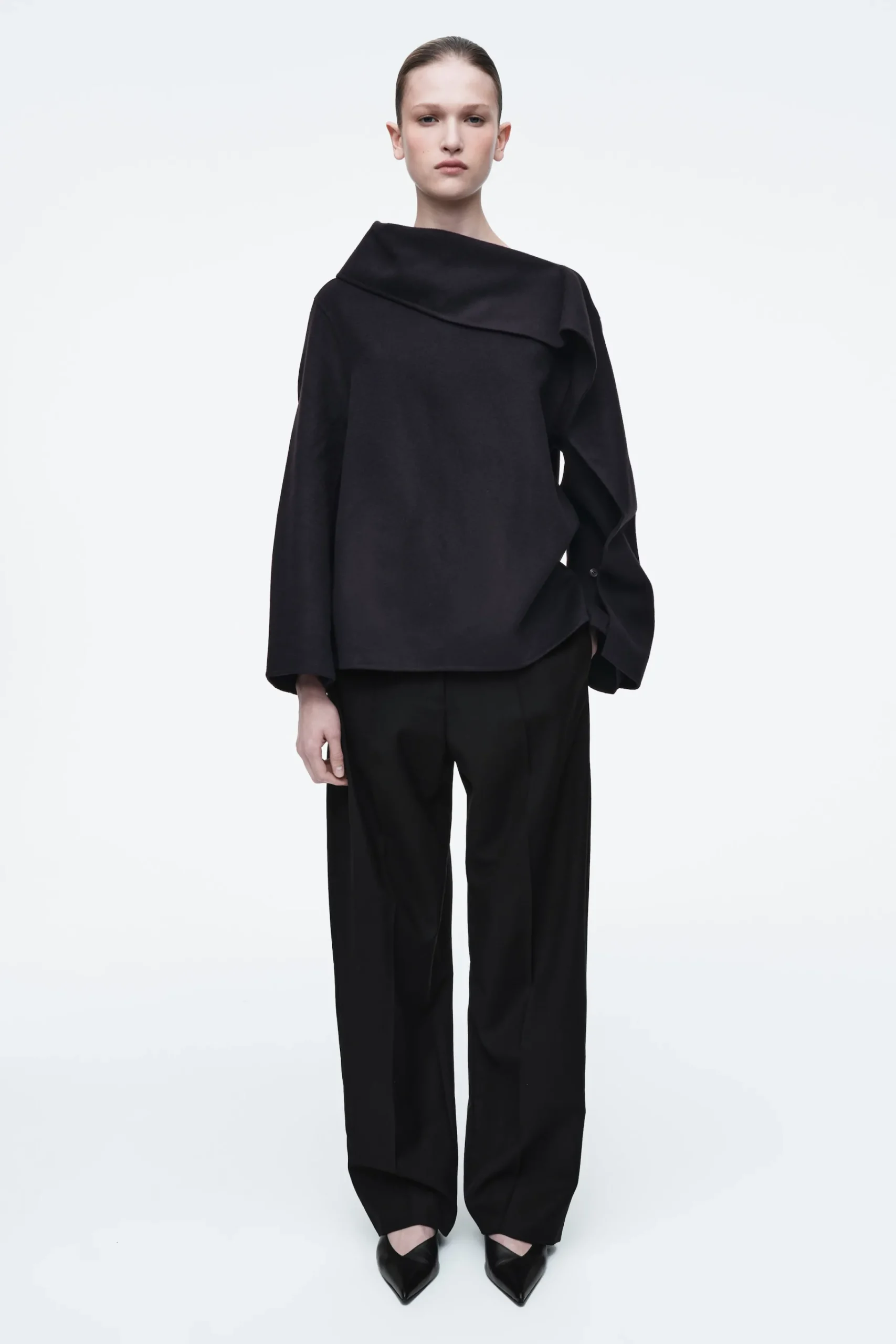 Damen COS Oberteile*ASYMMETRISCHES OBERTEIL AUS DOUBLEFACE-WOLLE