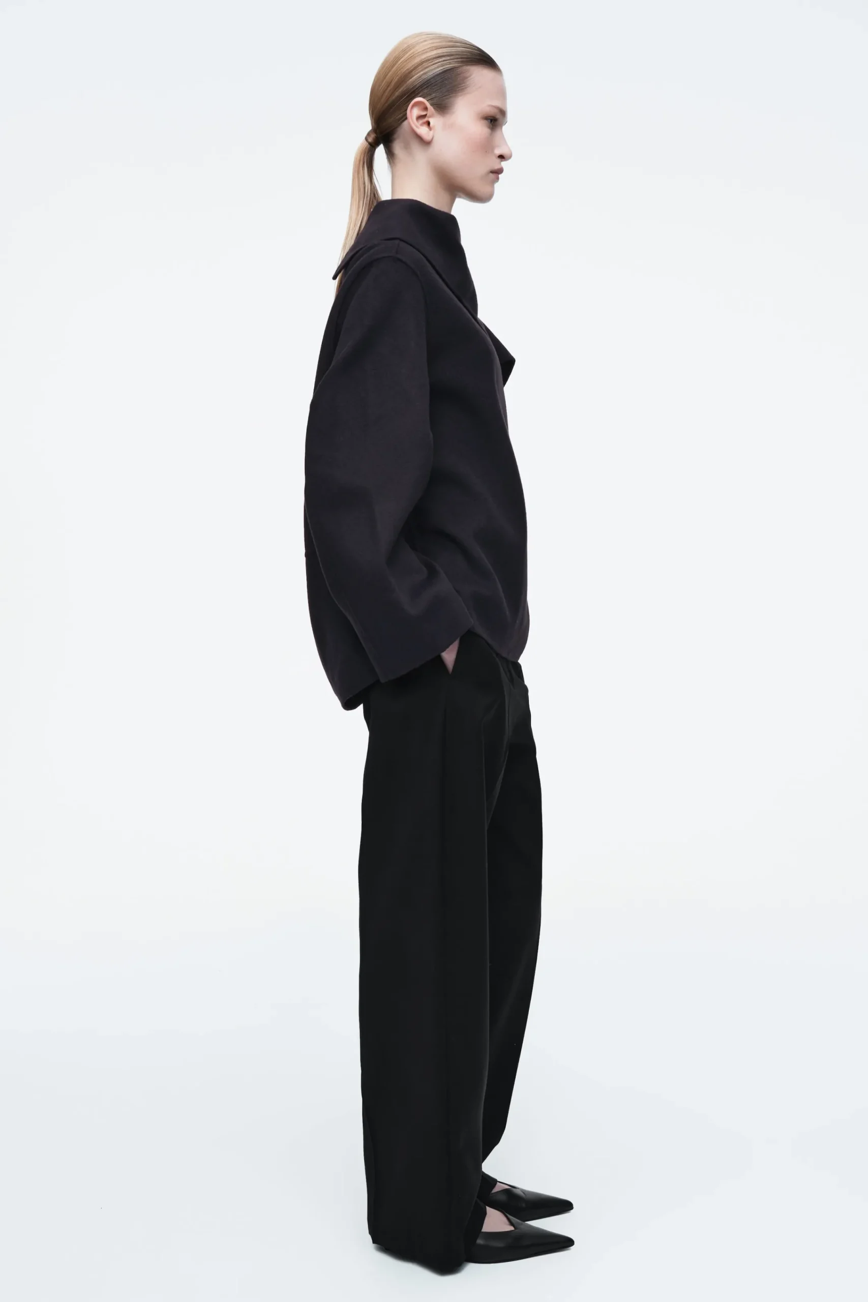 Damen COS Oberteile*ASYMMETRISCHES OBERTEIL AUS DOUBLEFACE-WOLLE