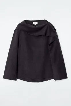 Damen COS Oberteile*ASYMMETRISCHES OBERTEIL AUS DOUBLEFACE-WOLLE
