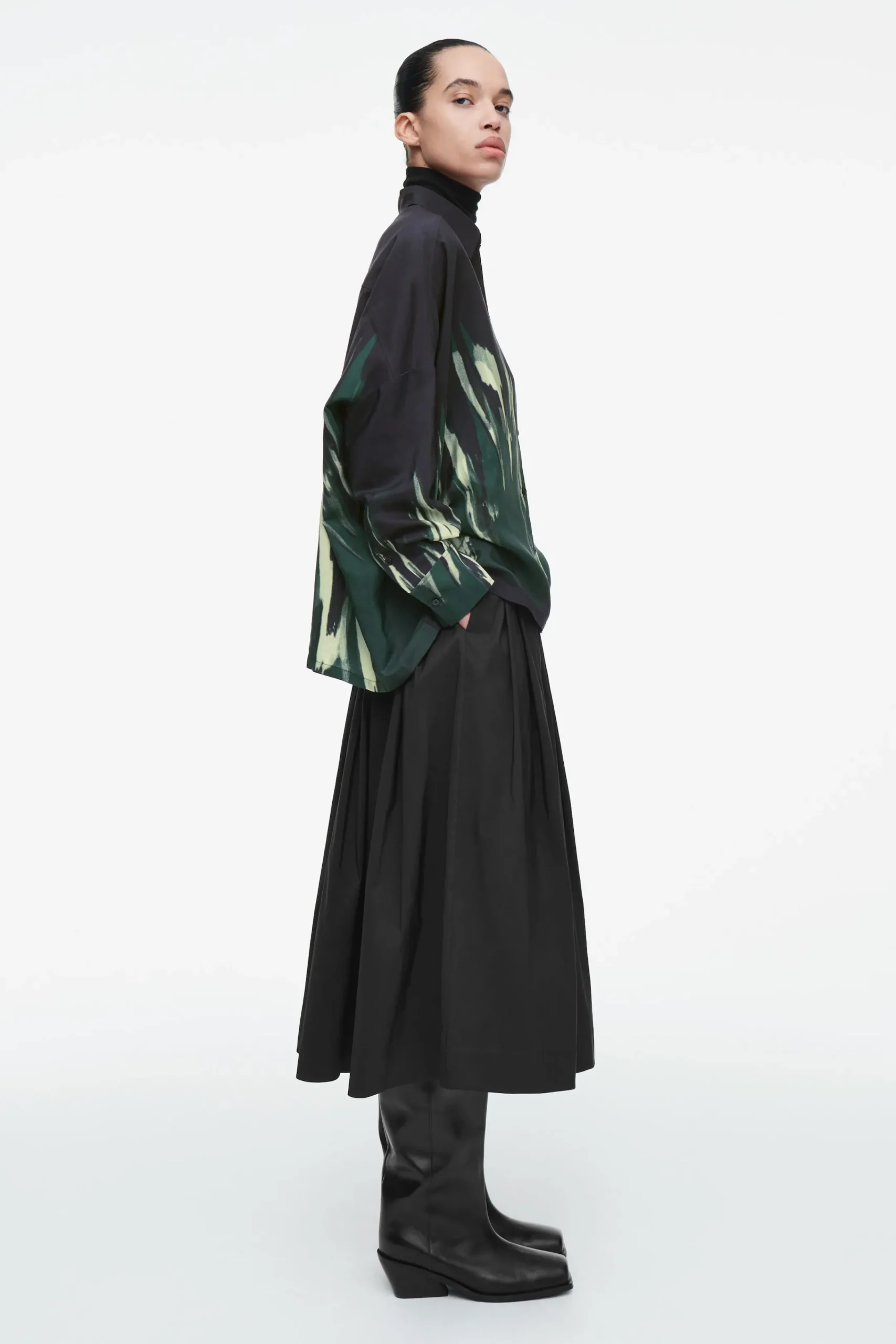 Damen COS Hemden & Blusen | Oberteile*BEDRUCKTES HEMD AUS LEINEN-MIX