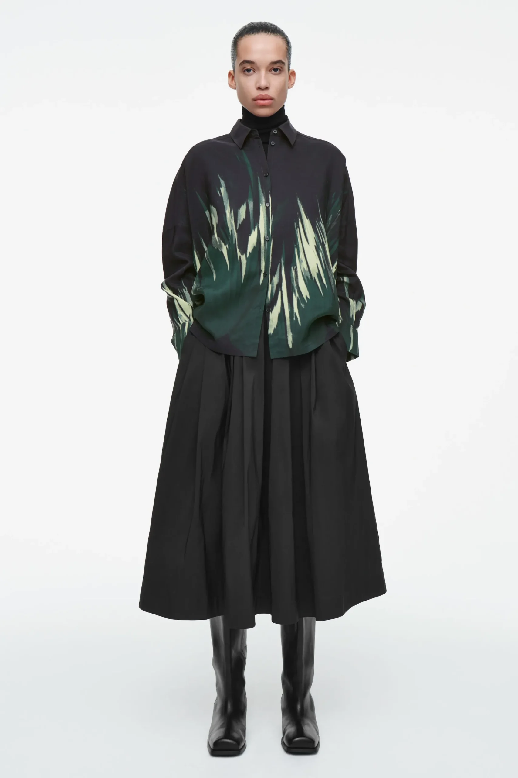 Damen COS Hemden & Blusen | Oberteile*BEDRUCKTES HEMD AUS LEINEN-MIX