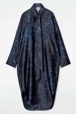 Damen COS Kleider*BEDRUCKTES MIDIKLEID MIT SCHALDETAIL