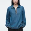 Damen COS Hemden & Blusen | Oberteile*BLUSE AUS DENIM MIT KURZEM REISSVERSCHLUSS