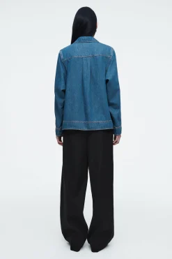 Damen COS Hemden & Blusen | Oberteile*BLUSE AUS DENIM MIT KURZEM REISSVERSCHLUSS