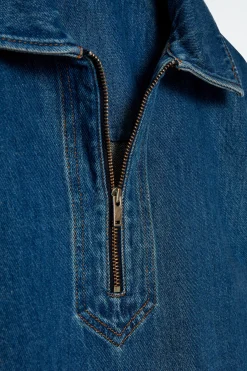 Damen COS Hemden & Blusen | Oberteile*BLUSE AUS DENIM MIT KURZEM REISSVERSCHLUSS