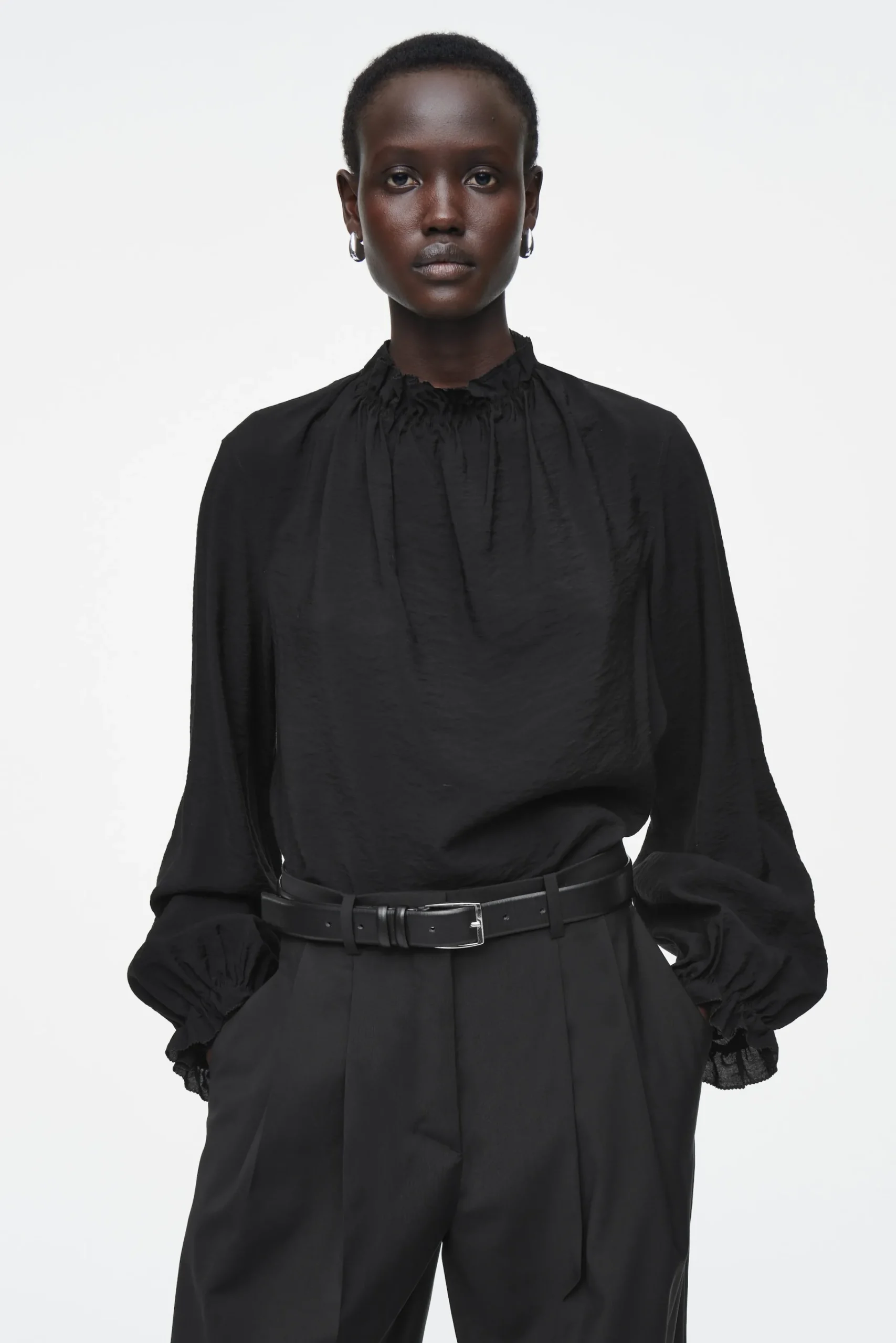 Damen COS Hemden & Blusen | Oberteile*BLUSE MIT STEHKRAGEN UND RAFFUNGEN