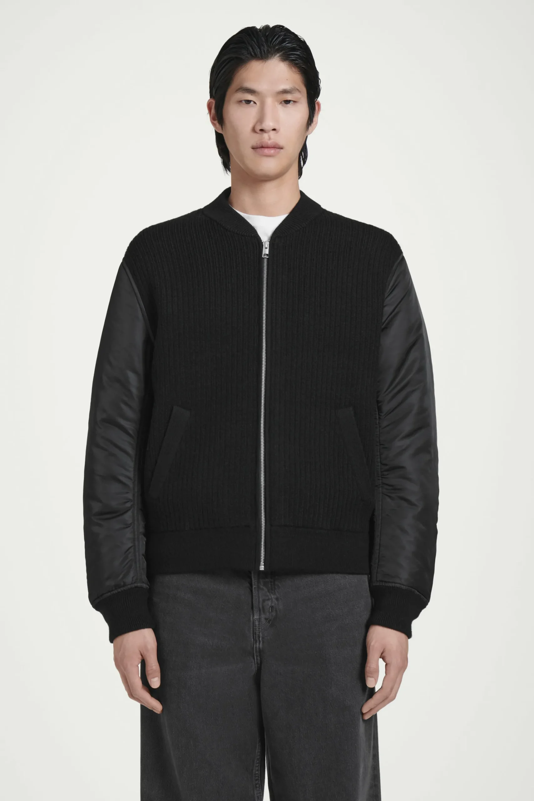 Herren COS Strickmode | Mäntel & Jacken*BOMBERJACKE AUS MERINOWOLLE UND NYLON