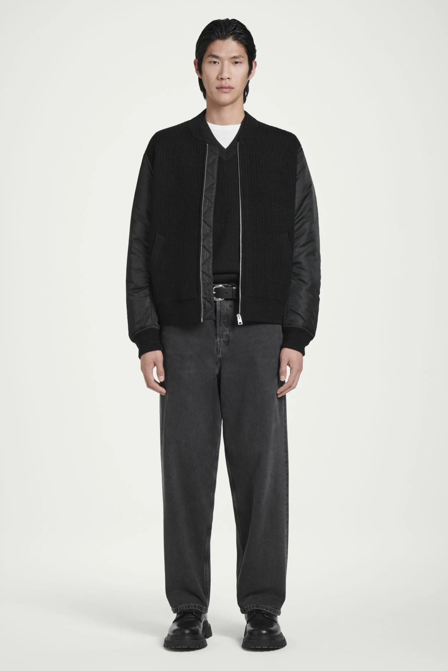 Herren COS Strickmode | Mäntel & Jacken*BOMBERJACKE AUS MERINOWOLLE UND NYLON