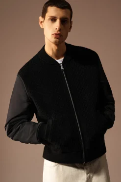 Herren COS Strickmode | Mäntel & Jacken*BOMBERJACKE AUS MERINOWOLLE UND NYLON