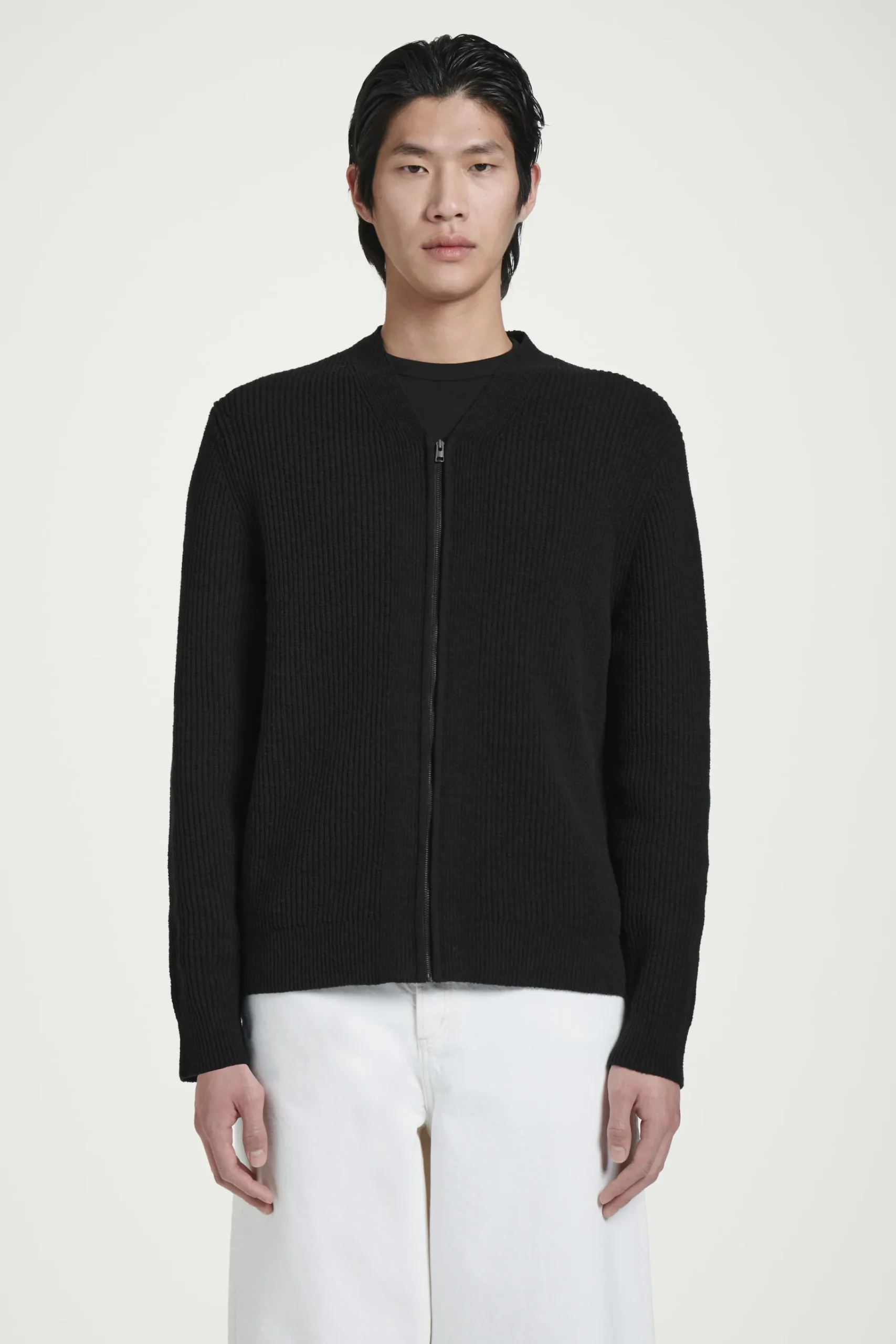 Herren COS Strickjacken | Strickmode*BOUCLÉ-STRICKJACKE MIT V-AUSSCHNITT