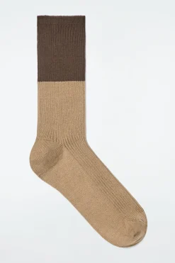 Damen COS Socken*COLOUR-BLOCK-SOCKEN AUS BAUMWOLLE