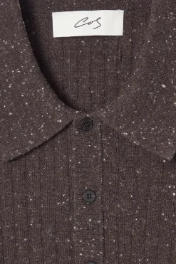 Herren COS Poloshirts | Pullover*DAS GESPRENKELTE POLOSHIRT AUS WOLLE
