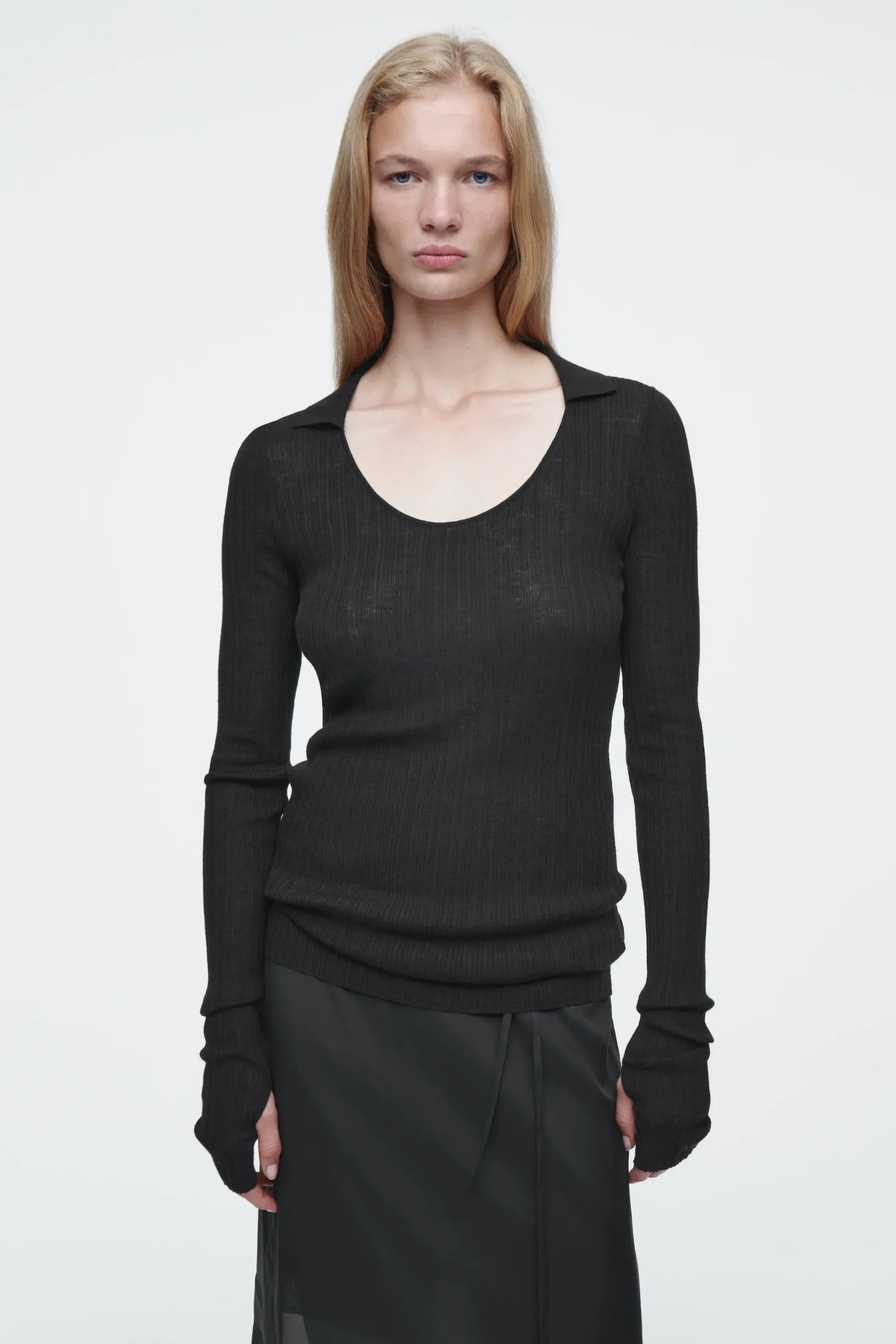 Damen COS Oberteile | Strickmode*DAS MERINOWOLLOBERTEIL MIT OFFENEM KRAGEN