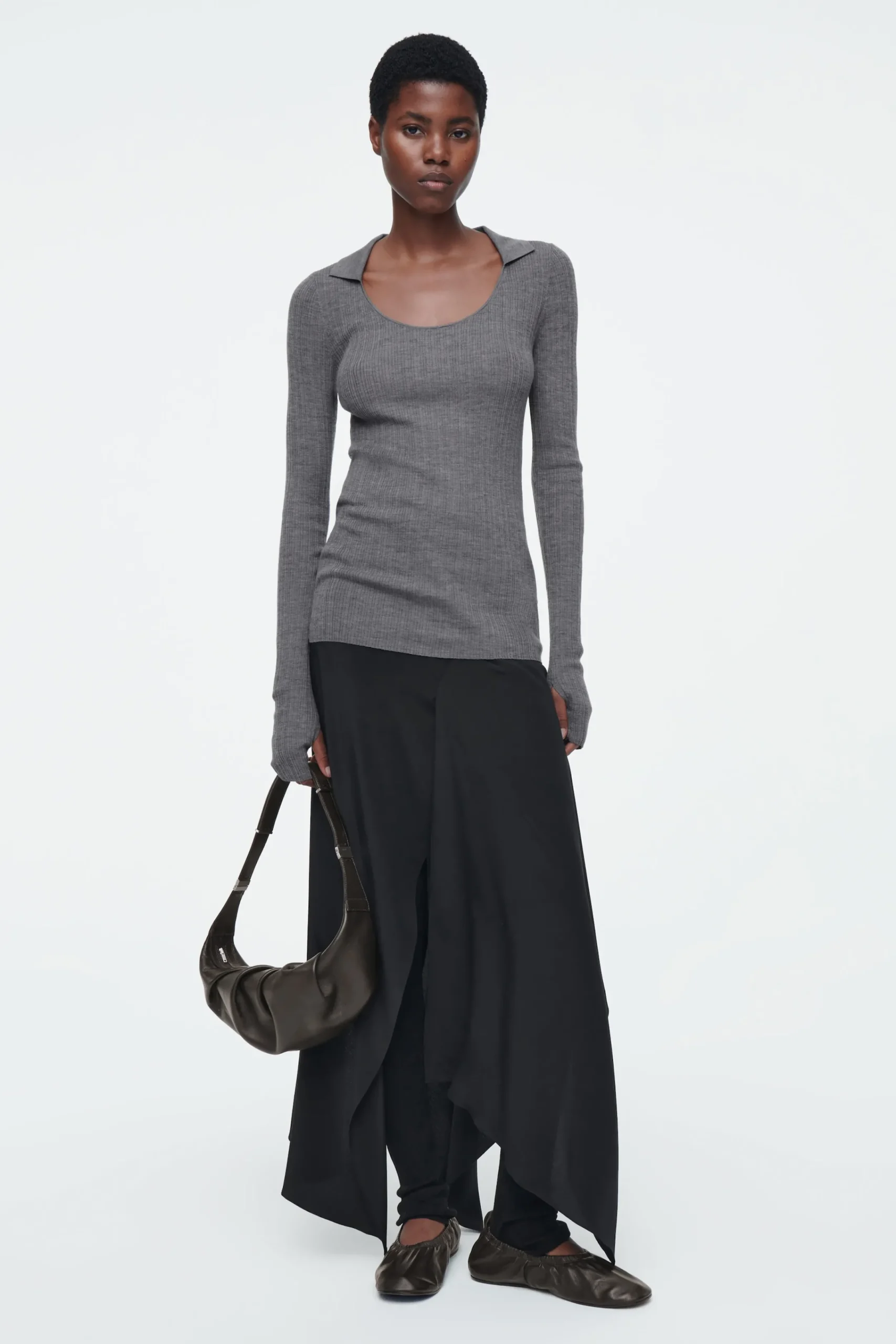 Damen COS Oberteile | Strickmode*DAS MERINOWOLLOBERTEIL MIT OFFENEM KRAGEN