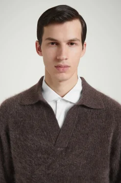 Herren COS Poloshirts | Pullover*DAS POLOSHIRT AUS GEBÜRSTETEM KASCHMIR