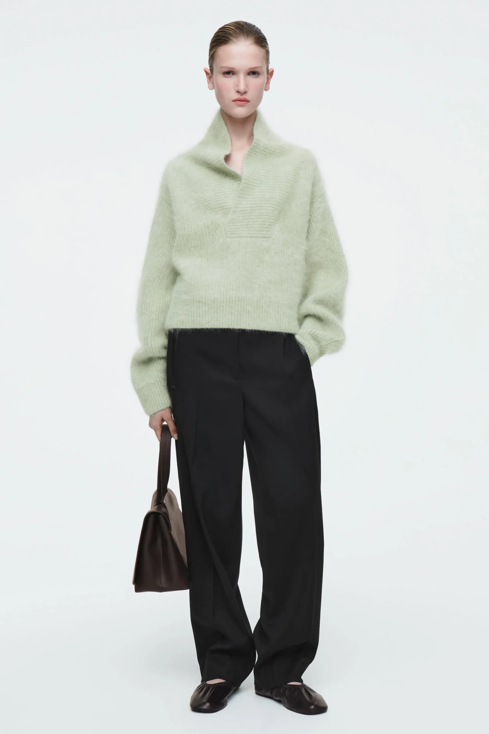 Damen COS Kaschmir | Strickmode*DER PULLOVER AUS GEBÜRSTETEM KASCHMIR