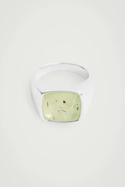 Herren COS Schmuck*DER SIEGELRING AUS SILBER MIT QUARZ
