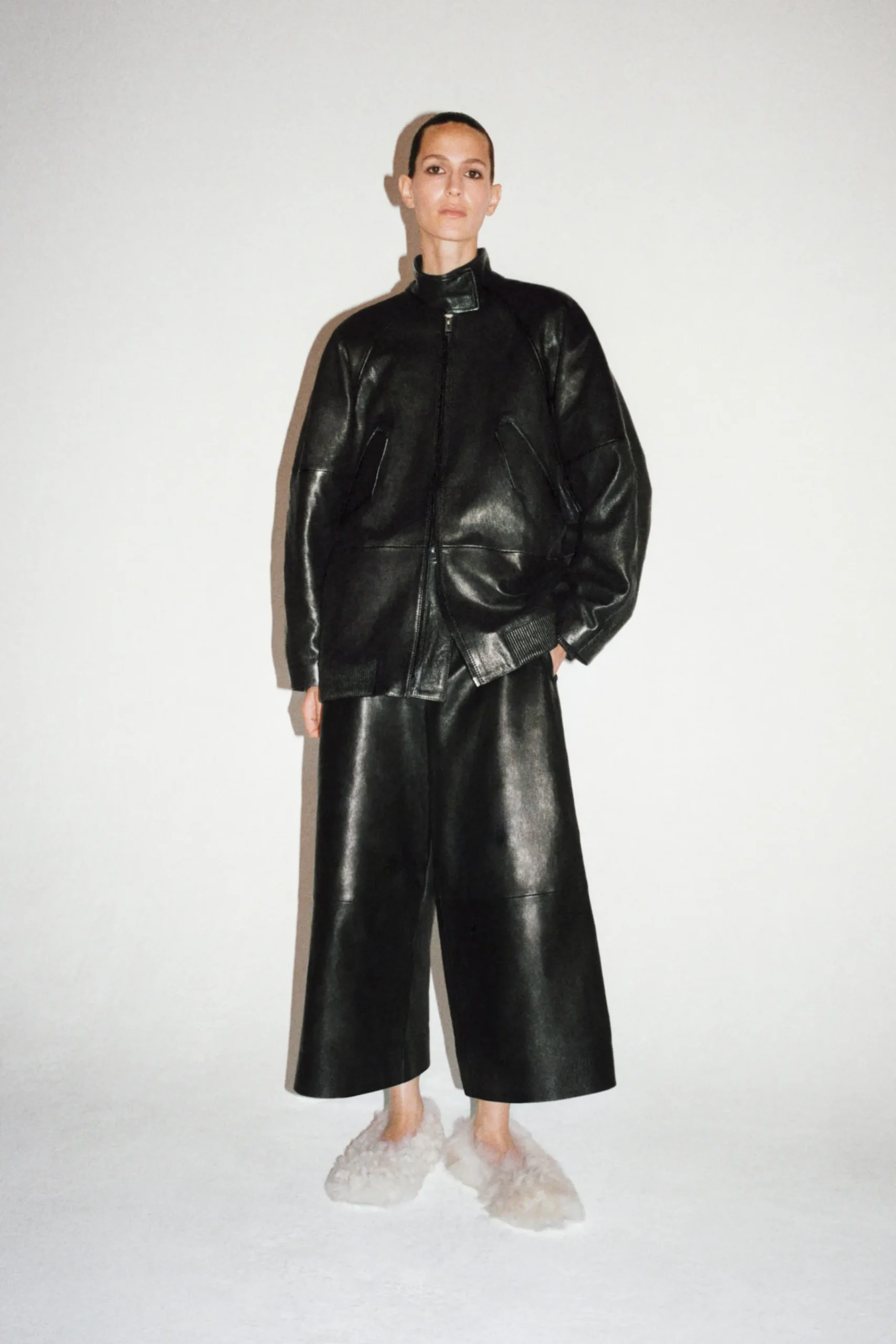 Damen COS Hosen*DIE CULOTTES AUS LEDER MIT BARREL-BEIN