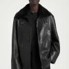 Herren COS Mäntel & Jacken*DIE LEDERJACKE MIT LAMMFELLBESATZ