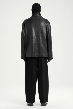 Herren COS Mäntel & Jacken*DIE LEDERJACKE MIT LAMMFELLBESATZ