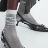 Damen COS Socken*DÜNNE GERIPPTE SOCKEN