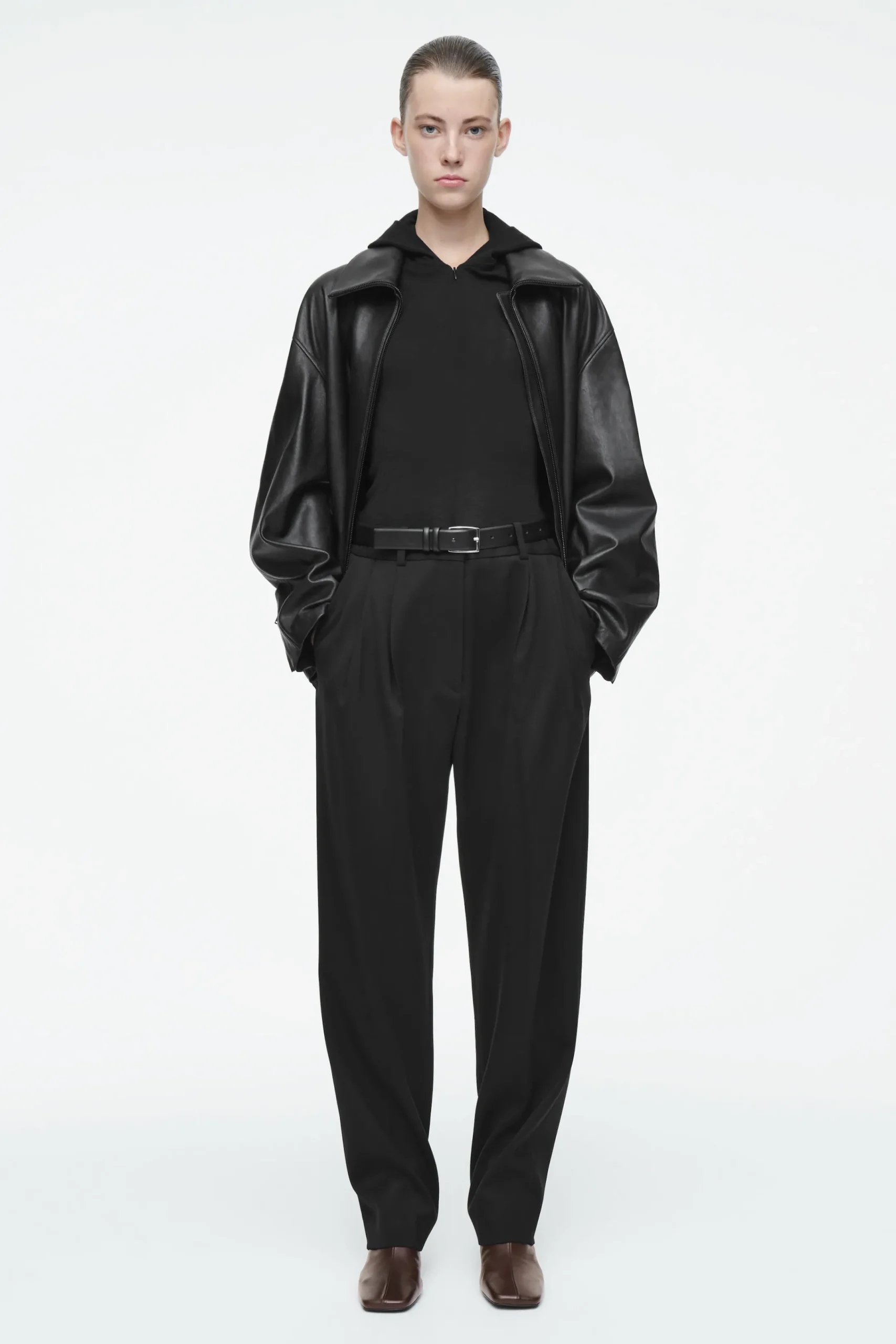 Damen COS Hosen*ELEGANTE HOSE AUS WOLL-MIX MIT SCHMALER PASSFORM