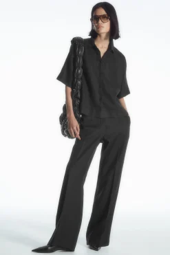 Damen COS Hosen*ELEGANTE LEINENHOSE MIT GERADEM BEIN