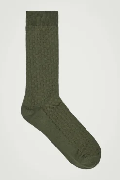 Herren COS Unterwäsche & Socken*ELEGANTE SOCKEN MIT GEFLOCHTENEM KAROMUSTER