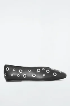 Damen COS Accessoires Aus Leder | Schuhe*FLACHE BALLERINAS AUS LEDER MIT ÖSEN