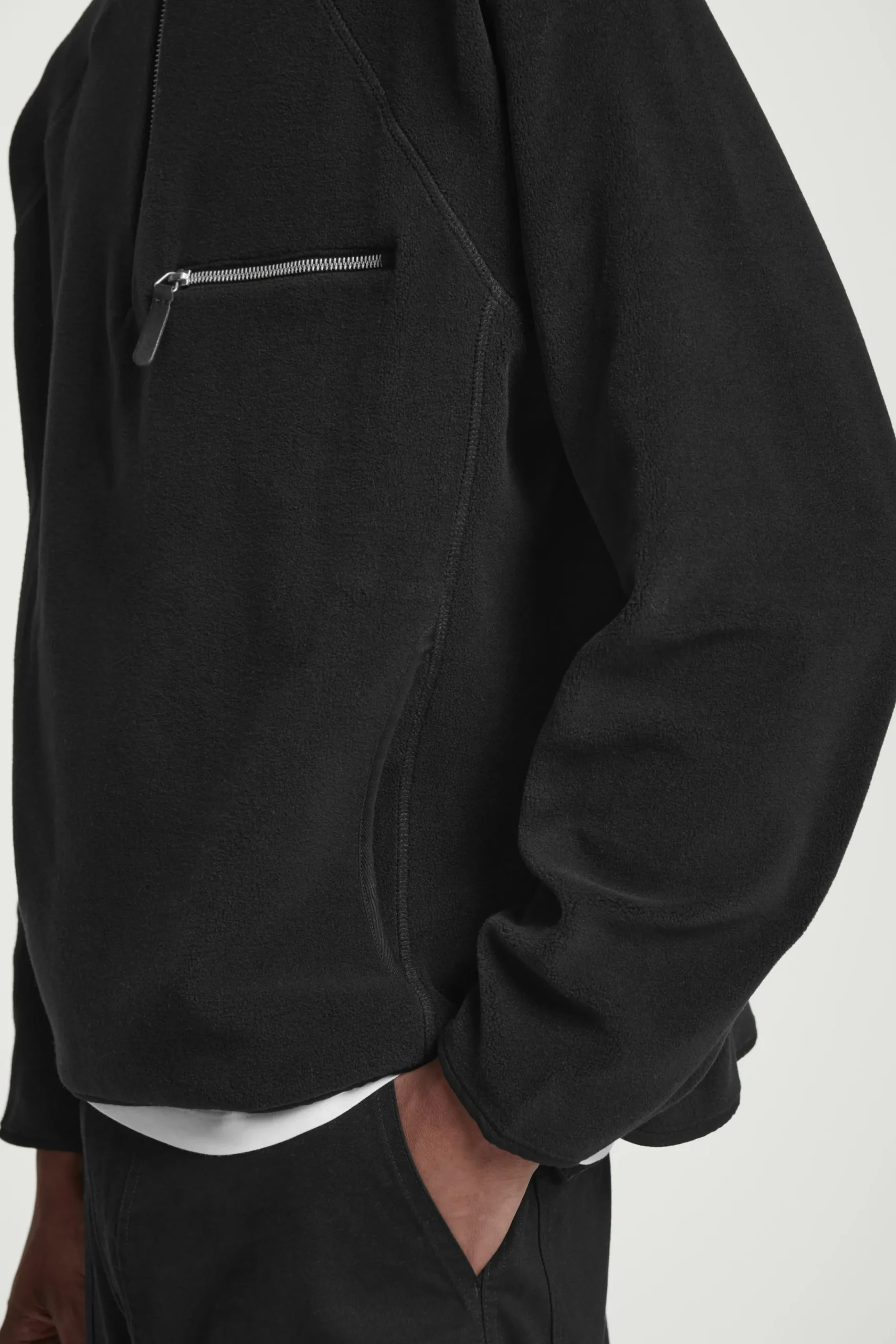 Herren COS Sweatshirts & Kapuzenpullover | Strickmode*FLEECEPULLOVER MIT KURZEM REISSVERSCHLUSS
