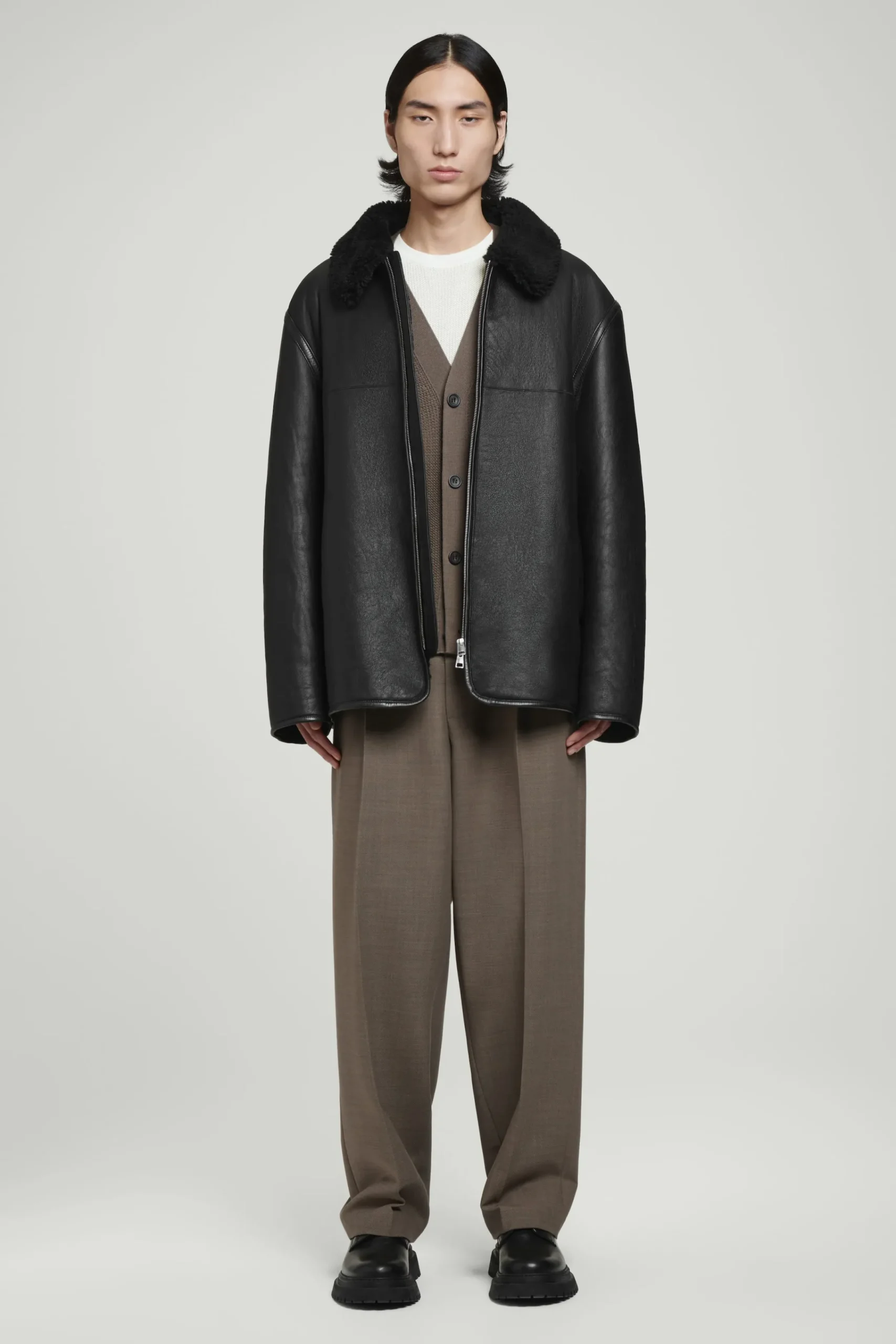 Herren COS Mäntel & Jacken*FLIEGERJACKE AUS SHEARLING