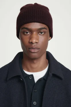 Herren COS Mützen, Schals & Handschuhe | Kaschmir*GERIPPTE BEANIE AUS KASCHMIR-MIX MIT KREMPE
