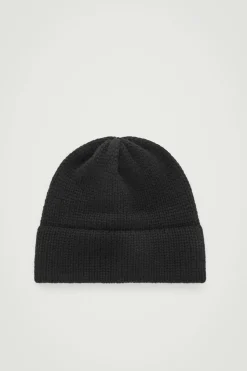 Herren COS Mützen, Schals & Handschuhe | Kaschmir*GERIPPTE BEANIE AUS KASCHMIR-MIX MIT KREMPE