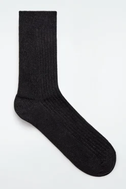 Damen COS Socken*GERIPPTE SOCKEN AUS LUREX