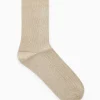 Damen COS Socken*GERIPPTE SOCKEN AUS LUREX