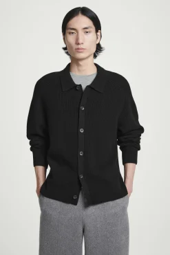 Herren COS Strickjacken | Kaschmir*GERIPPTE STRICKJACKE AUS WOLLE UND KASCHMIR
