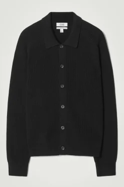 Herren COS Strickjacken | Kaschmir*GERIPPTE STRICKJACKE AUS WOLLE UND KASCHMIR