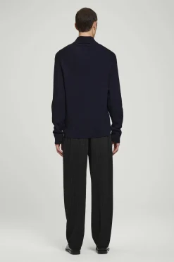 Herren COS Pullover | Strickmode*GERIPPTER PULLOVER AUS MERINOWOLLE MIT SCHALKRAGEN