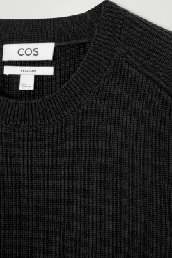 Herren COS Pullover | Strickmode*GERIPPTER PULLOVER AUS MERINOWOLLE