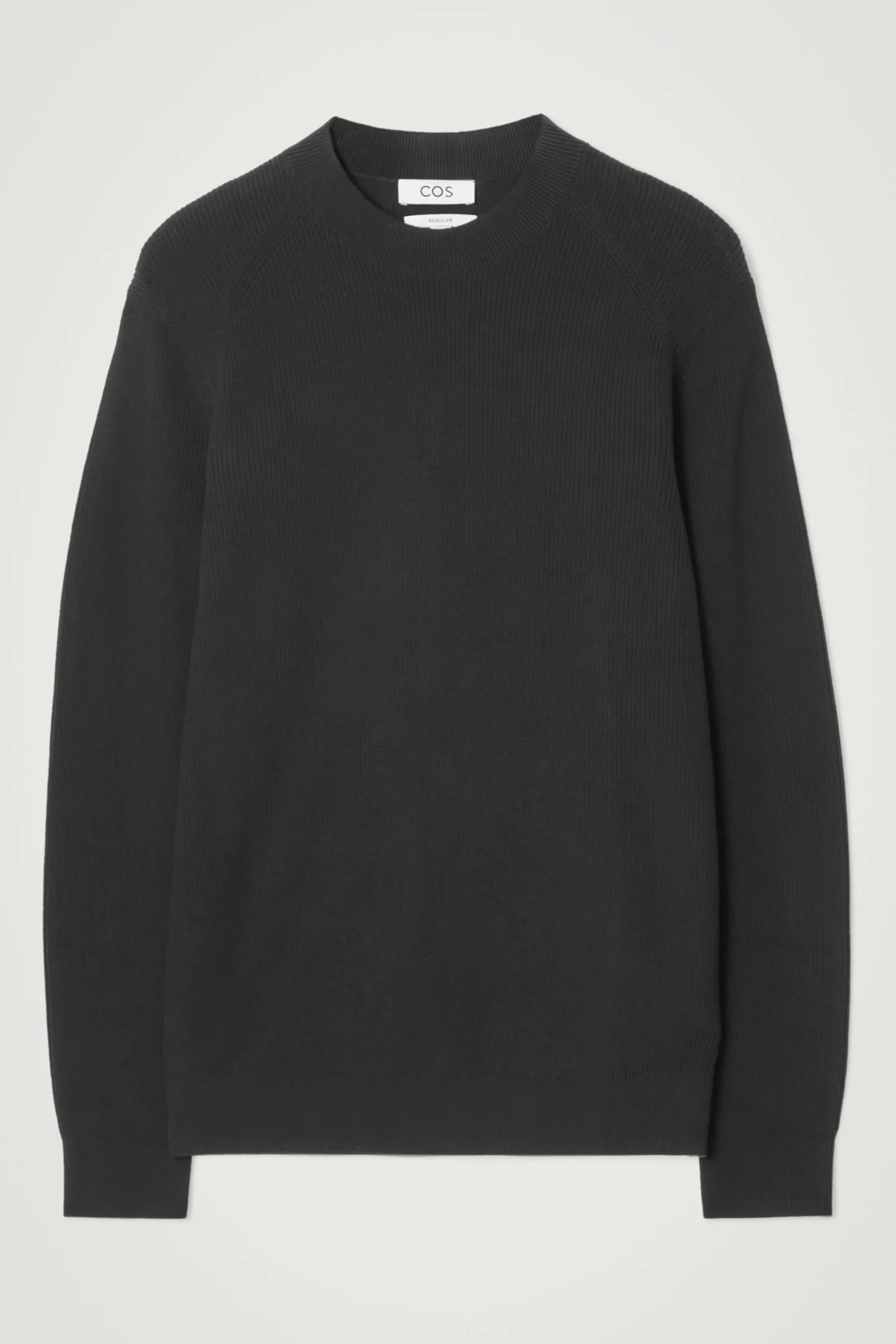 Herren COS Pullover | Strickmode*GERIPPTER STRICKPULLOVER AUS BAUMWOLLE