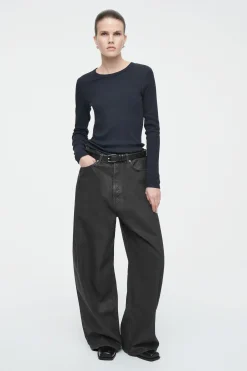 Damen COS Oberteile*GERIPPTES LANGARMSHIRT AUS JERSEY