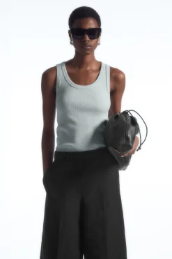 Damen COS Oberteile*GERIPPTES TANKTOP MIT RUNDHALSAUSSCHNITT