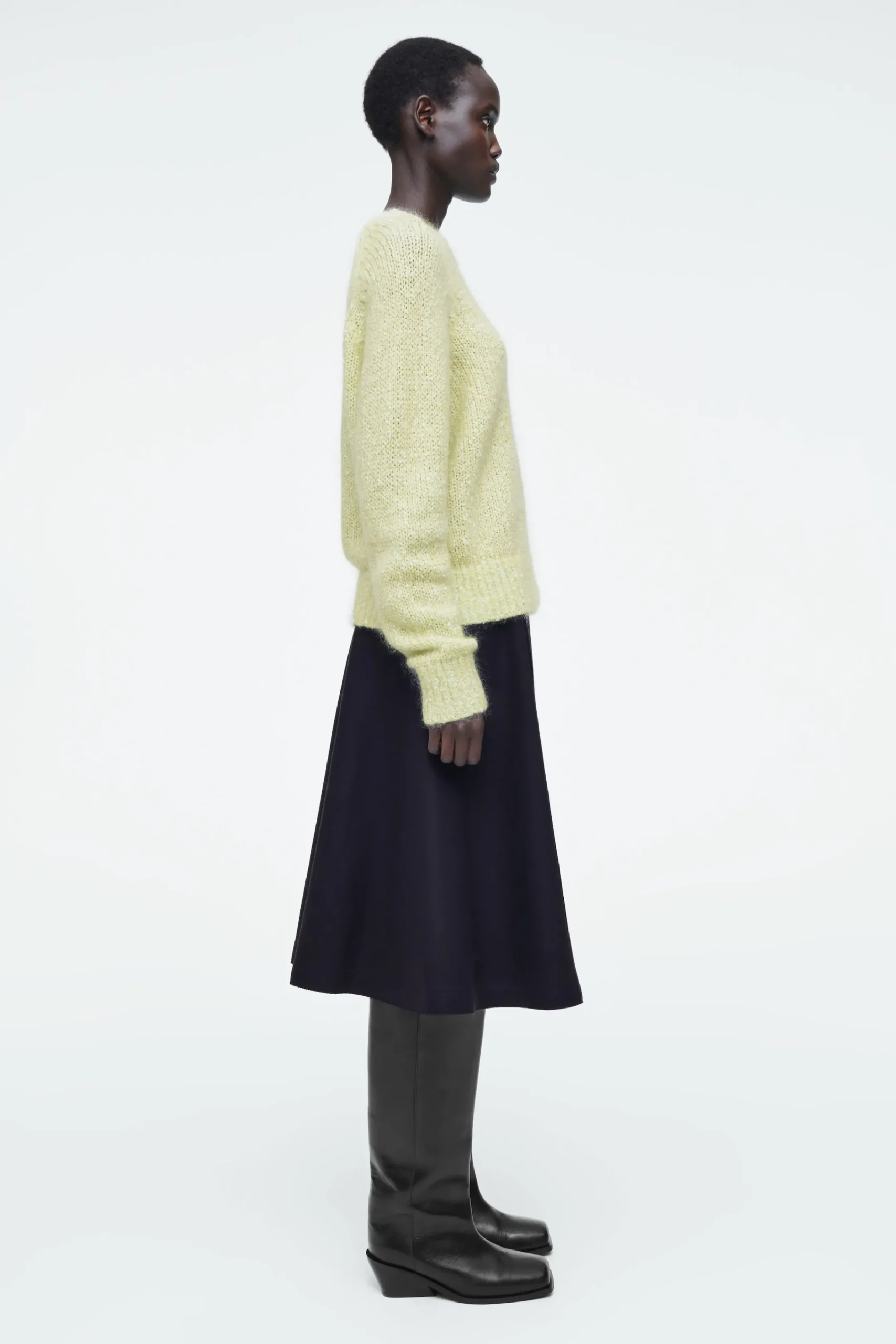 Damen COS Strickmode*GESPRENKELTER PULLOVER AUS MOHAIR-MIX