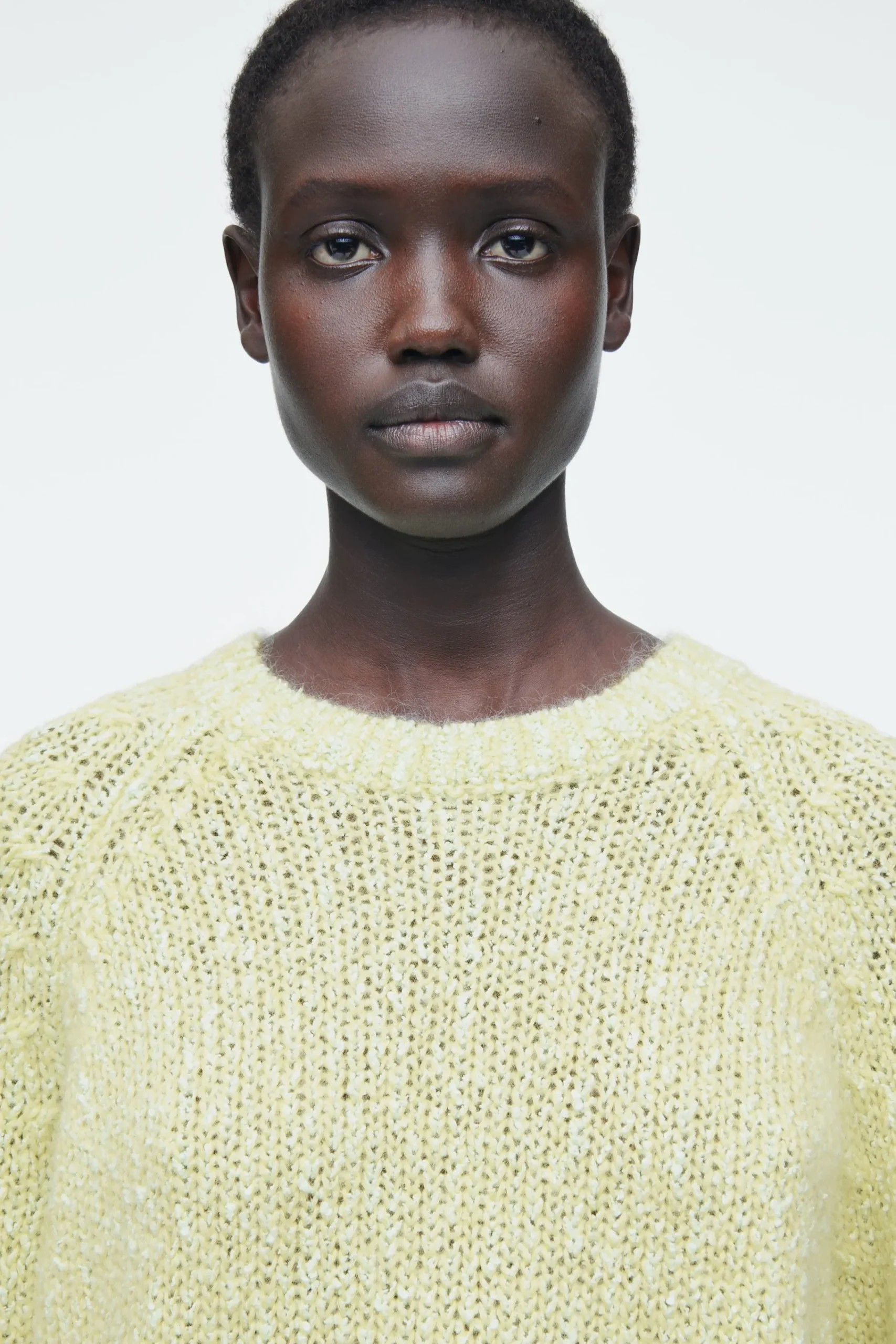 Damen COS Strickmode*GESPRENKELTER PULLOVER AUS MOHAIR-MIX