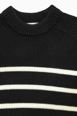 Damen COS Strickmode*GESTREIFTER PULLOVER AUS MERINOWOLLE